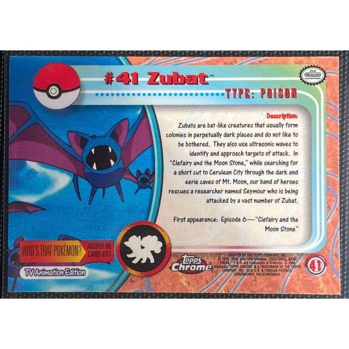 Zubat Foil (41) [Topps Pokemon Chrome Series 1] - Just $0.75! Shop now at Retro Gaming of Denver