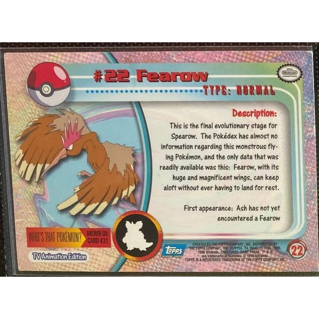 Fearow (22) [Topps TV Animation Edition Series 1 (Third Print)] - Just $0.75! Shop now at Retro Gaming of Denver