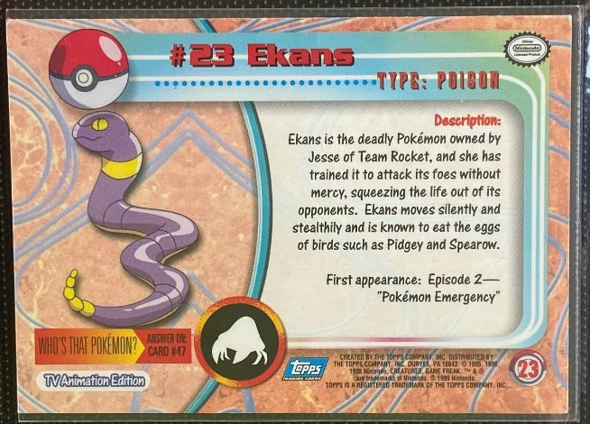 Ekans Foil (23) [Topps TV Animation Edition Series 1 (Third Print] - for just $3! 