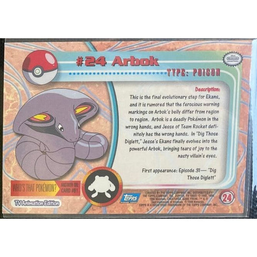 Arbok Foil (24) [Topps TV Animation Edition Series 1 (First Print)] - Just $0.75! Shop now at Retro Gaming of Denver