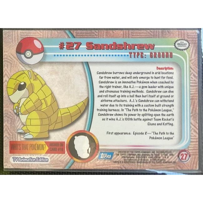 Sandshrew (27) [Topps TV Animation Edition Series 1 (Third Print)] - Just $1! Shop now at Retro Gaming of Denver