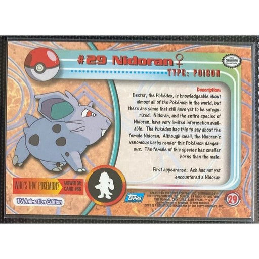 Nidoran F (29) [Topps TV Animation Edition Series 1 (Third Print)] - Just $0.50! Shop now at Retro Gaming of Denver