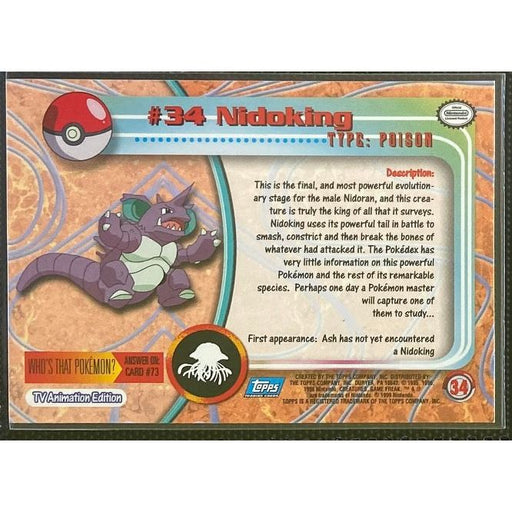 Nidoking (34) [Topps TV Animation Edition Series 1 (Third Print)] - Just $1! Shop now at Retro Gaming of Denver