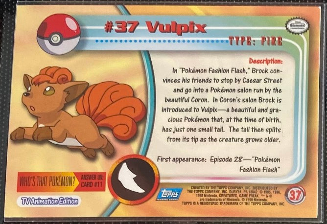 Vulpix (37) [Topps TV Animation Edition Series 1 (Third Print)] - for just $1! 