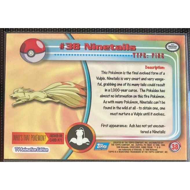 Ninetales Foil (38) [Topps TV Animation Edition Series 1 (Third Print] - Just $3! Shop now at Retro Gaming of Denver