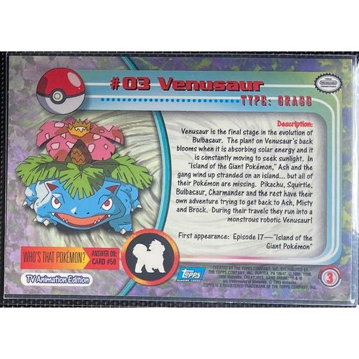 Venusaur (03) [Topps TV Animation Edition Series 1 (Third Print)] - Just $1.50! Shop now at Retro Gaming of Denver