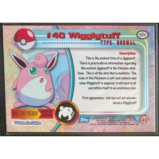 Wigglytuff (40) [Topps TV Animation Edition Series 1 (First Print)] - Just $2! Shop now at Retro Gaming of Denver