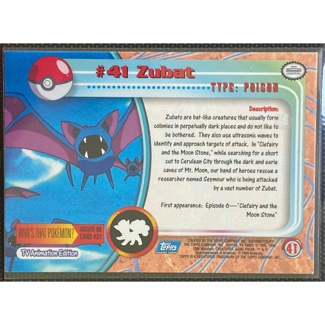 Zubat (41) [Topps TV Animation Edition Series 1 (Third Print)] - Just $1! Shop now at Retro Gaming of Denver