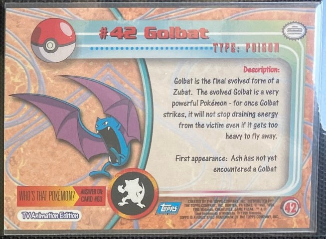 Golbat (42) [Topps TV Animation Edition Series 1 (First Print)] - for just $2! 