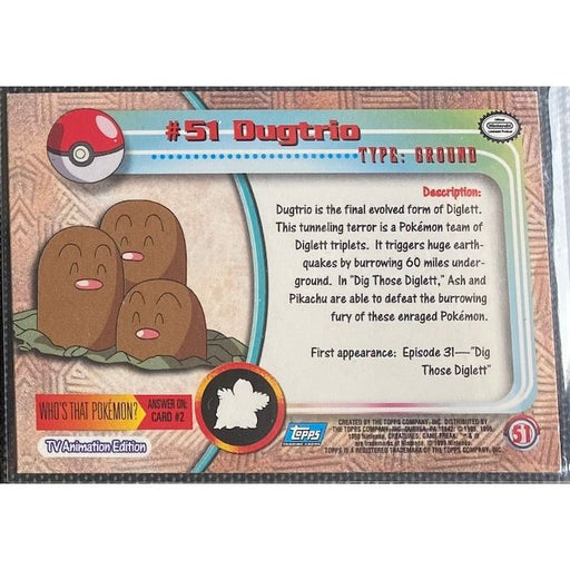 Dugtrio (51) [Topps TV Animation Edition Series 1 (Third Print)] - Just $1! Shop now at Retro Gaming of Denver