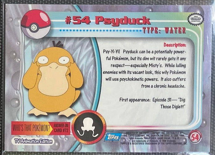 Psyduck (54) [Topps TV Animation Edition Series 1 (Third Print)] - for just $1! 