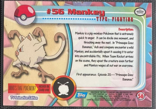 Mankey (56) [Topps TV Animation Edition Series 1 (Third Print)] - for just $0.50! 