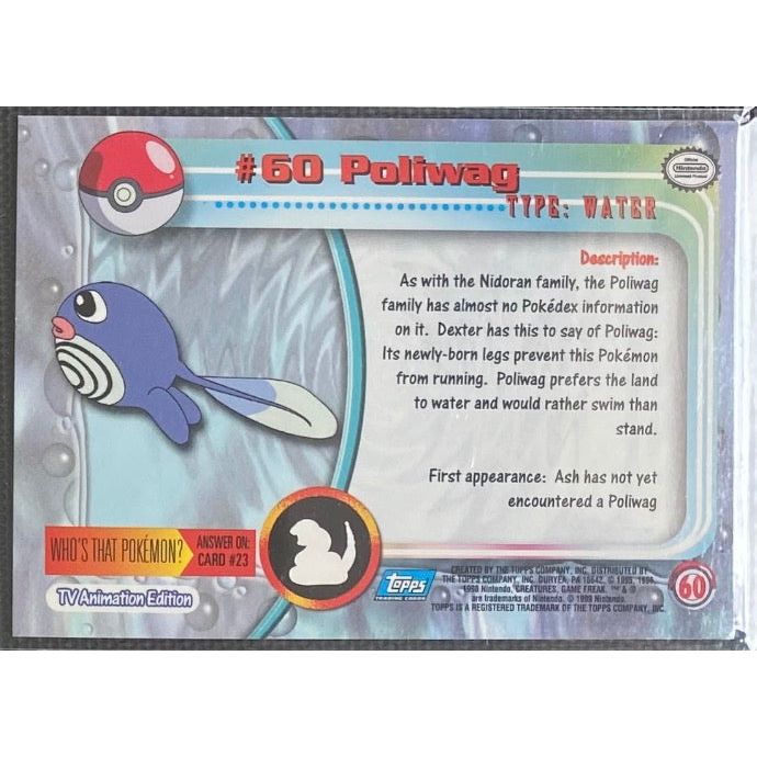 Poliwag (60) [Topps TV Animation Edition Series 1 (Third Print)] - Just $0.50! Shop now at Retro Gaming of Denver