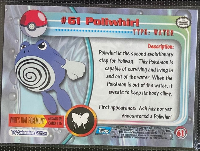 Poliwhirl Foil (61) [Topps TV Animation Edition Series 1 (First Print] - for just $3! 