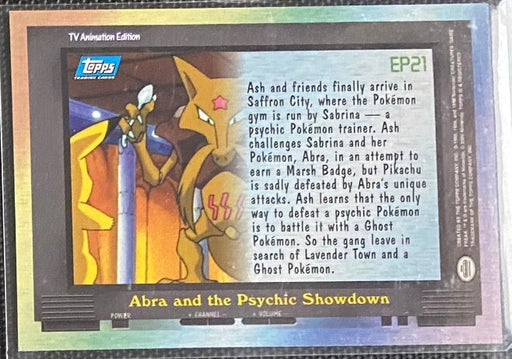 EP21 Abra and the Psychic Showdown (EP21) [Topps TV Animation Edition Series 2 ] - for just $1! 
