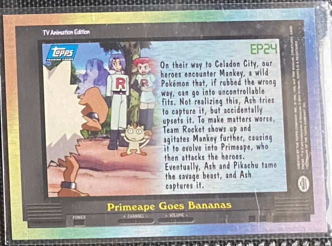 EP24 Primeape Goes Bananas (EP24) [Topps TV Animation Edition Series 2] - for just $1! 