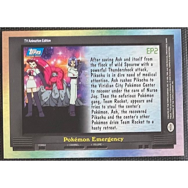 EP2 Pokemon Emergency Foil (EP2) [Topps TV Animation Edition Series 2 ] - Just $3! Shop now at Retro Gaming of Denver