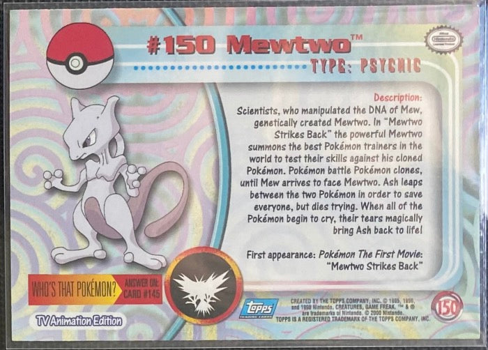 Mewtwo (150) [Topps TV Animation Edition Series 3] - for just $1! 
