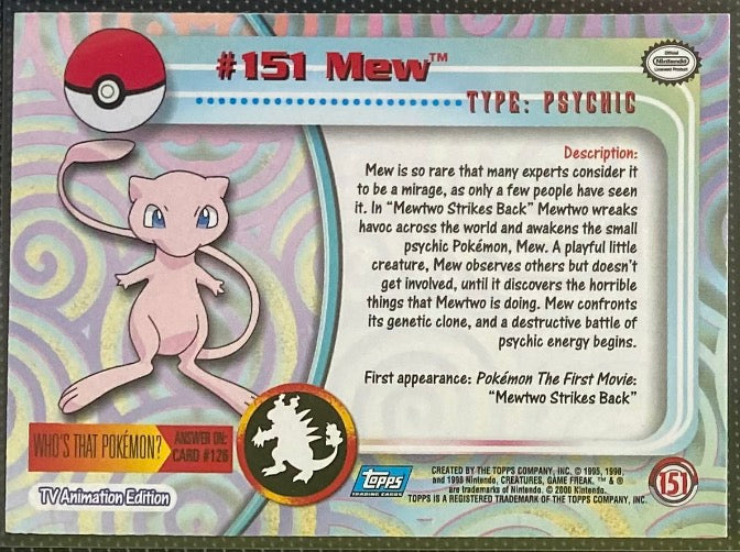 Mew (151) [Topps TV Animation Edition Series 3] - for just $1! 
