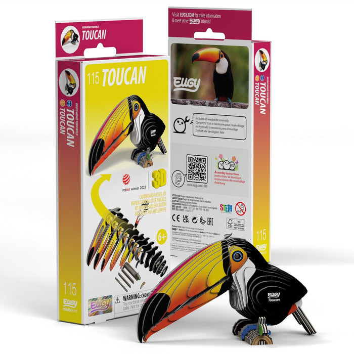 Toucan 3D Cardboard Model Kit Eugy - for just $11.99! 