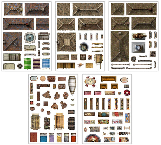 Battle Mats: Add On Scenery - Town Trimmings - for just $12.99! 