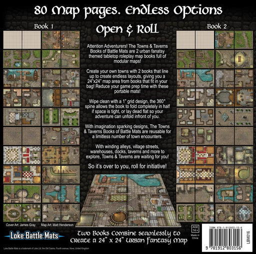 Books of Battle Mats: Towns & Taverns - for just $46.99! 