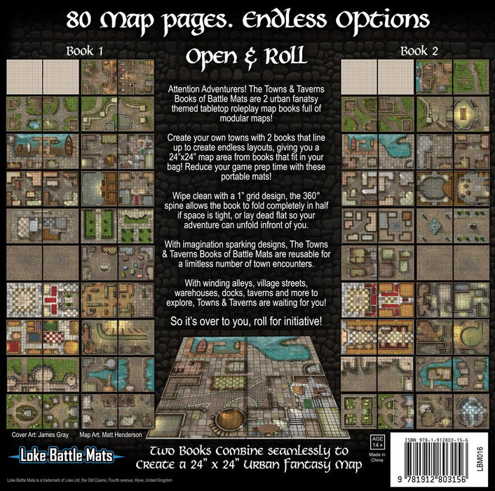 Books of Battle Mats: Towns & Taverns - for just $46.99! 