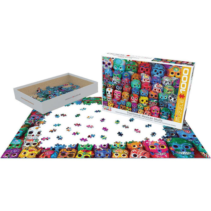 Traditional Mexican Skulls 1000 Piece Jigsaw Puzzle Eurographics - for just $19.99! 