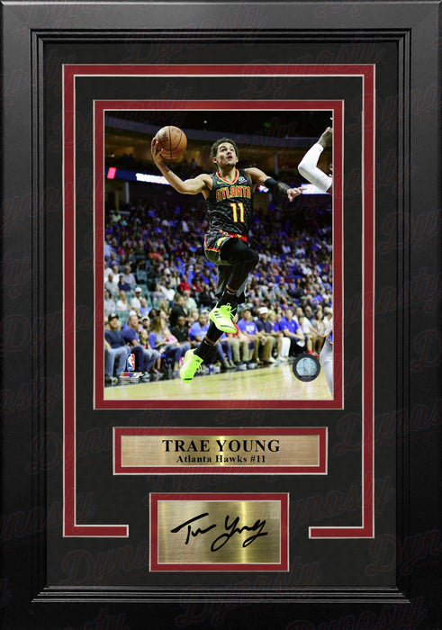Trae Young in Action Atlanta Hawks Framed Basketball Photo with Engraved Autograph - for just $79.99! 
