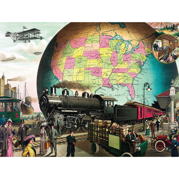 Trains Across America 1500 Piece Jigsaw Puzzle NYPC - for just $31.99! 