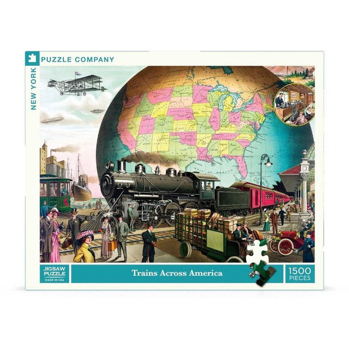 Trains Across America 1500 Piece Jigsaw Puzzle NYPC - for just $31.99! 