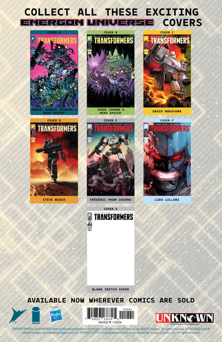 Transformers #19 Unknown Comic Chad Hardin Exclusive Virgin Var (04/16/2025) - for just $30! 