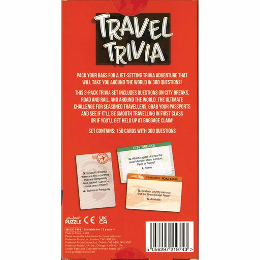 Travel Trivia Card Game Professor Puzzle - for just $12.99! 