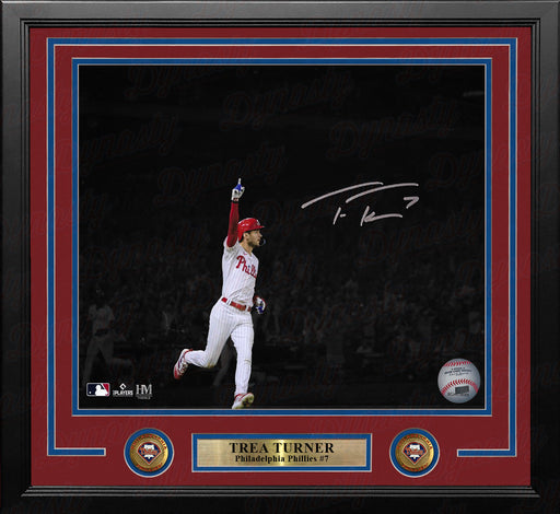 Trea Turner Blackout Celebration Philadelphia Phillies Autographed 11" x 14" Framed Baseball Photo - for just $229.99! 