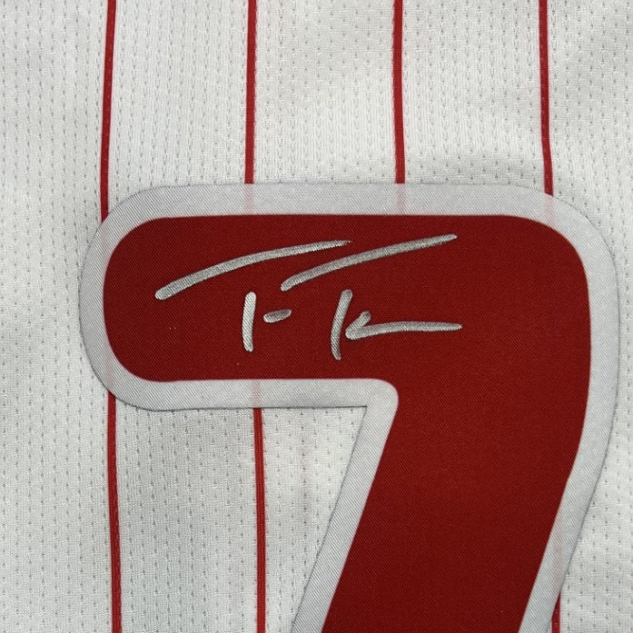 Trea Turner Philadelphia Phillies Autographed White Replica Baseball Jersey - for just $399.99! 