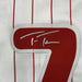 Trea Turner Philadelphia Phillies Autographed White Replica Baseball Jersey - for just $399.99! 