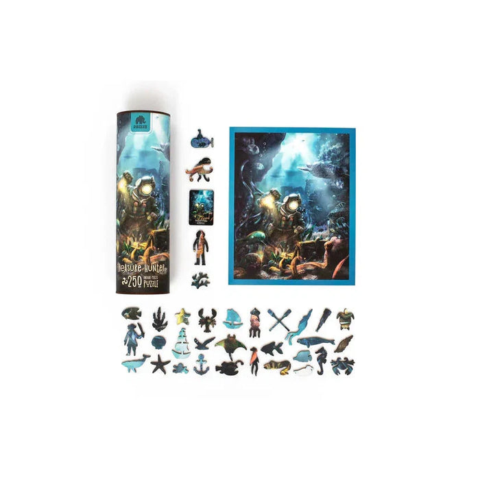Treasure Hunter 250 Piece Wooden Jigsaw Puzzle Geek Toys - for just $49.99! 