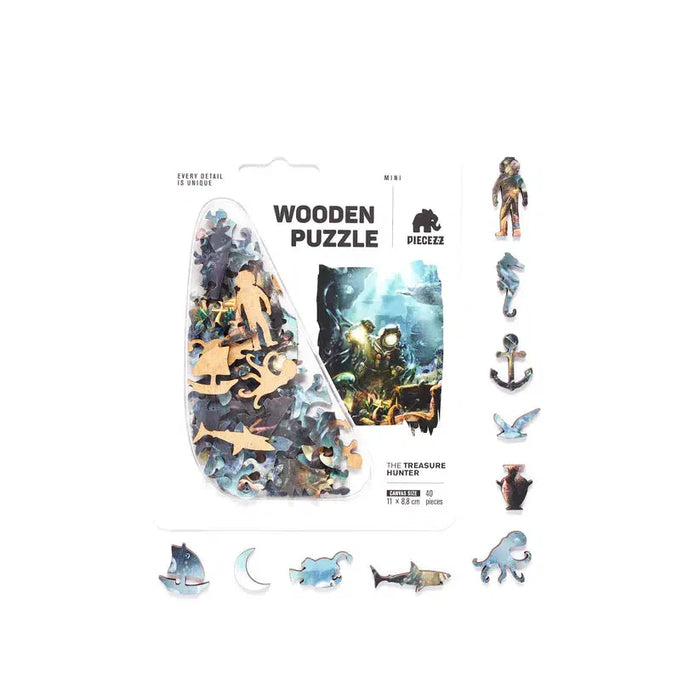 Treasure Hunter 40 Piece Mini Wooden Jigsaw Puzzle Geek Toys - for just $10.99! 