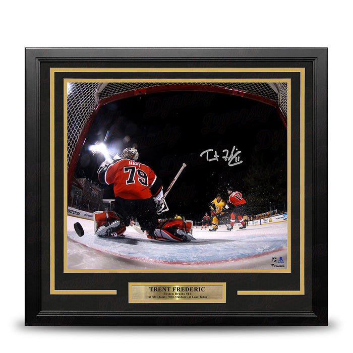 Trent Frederic First NHL Goal Boston Bruins Autographed 11" x 14" Framed Hockey Photo - for just $59! 