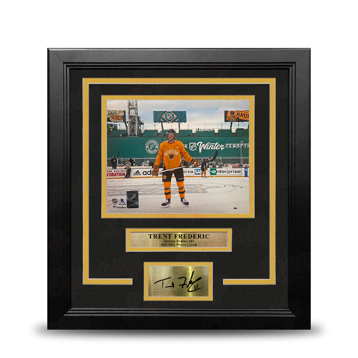 Trent Frederic Winter Classic Boston Bruins 11" x 14" Framed Hockey Photo with Engraved Autograph - for just $99.99! 