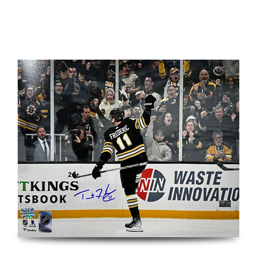 Trent Frederic Goal Celebration Boston Bruins Autographed 16" x 20" Hockey Photo - for just $59.99! 