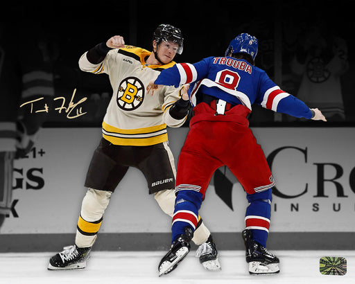Trent Frederic Fighting Action Boston Bruins Autographed 16" x 20" Hockey Photo - for just $59.99! 