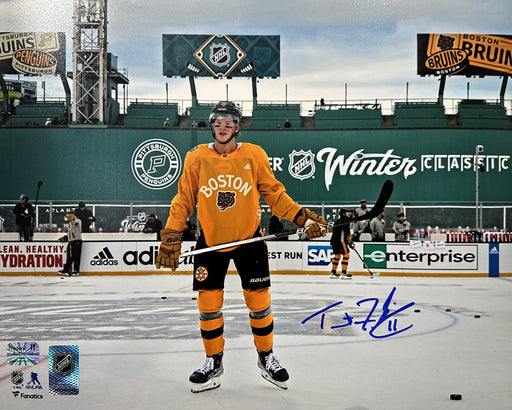 Trent Frederic Winter Classic Action Boston Bruins Autographed 11" x 14" Hockey Photo - for just $49.99! 