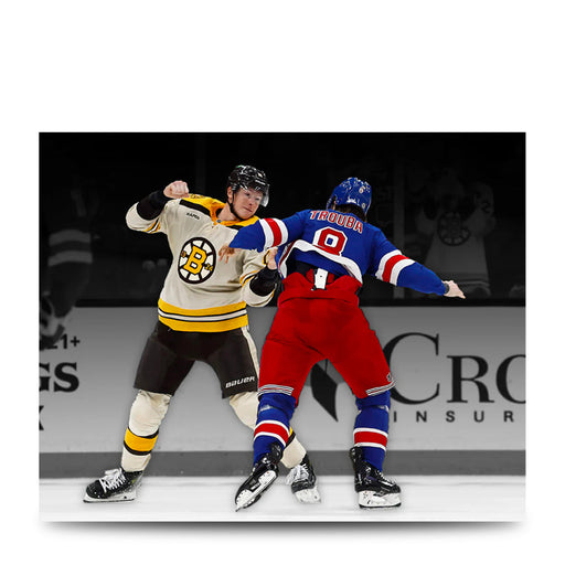 Trent Frederic Fighting Action Boston Bruins Hockey Photo - for just $9.99! 