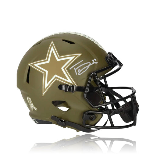 Trevon Diggs Dallas Cowboys Autographed Salute to Service Speed Mini Helmet - for just $229.99! 