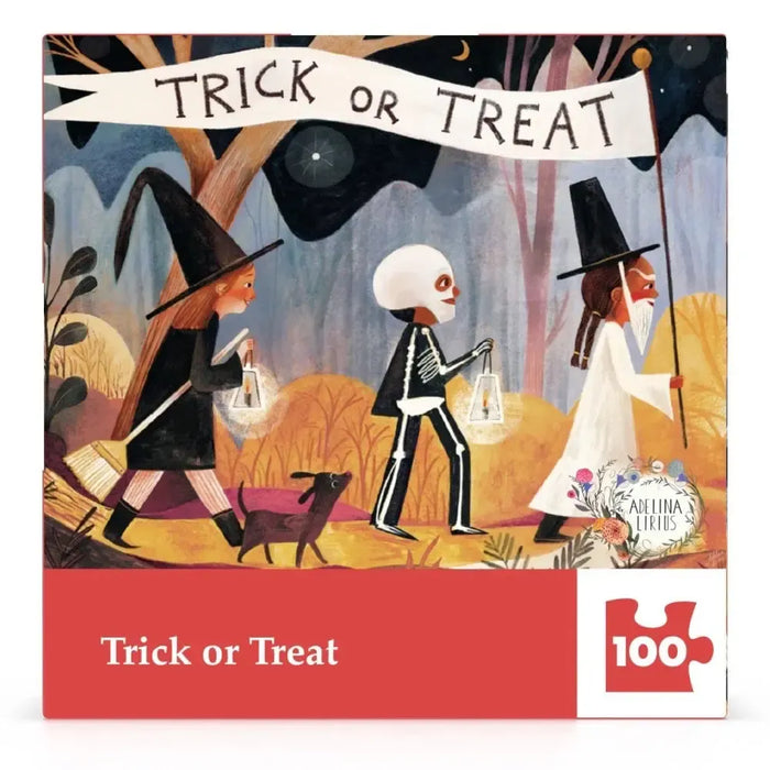 Trick or Treat by Adelina Lirius 100 Piece Mini Jigsaw Puzzle NYPC - for just $14.99! 
