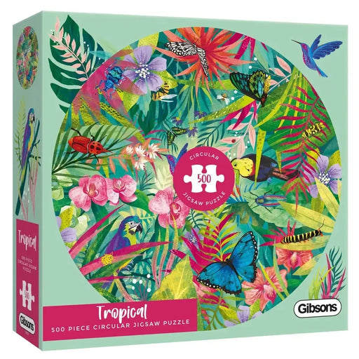 Tropical 500 Piece Round Jigsaw Puzzle Gibsons - for just $19.99! 