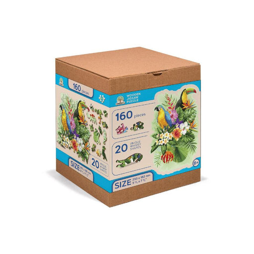 Tropical Birds 160 Piece Wood Jigsaw Puzzle Wooden City - for just $19.99! 