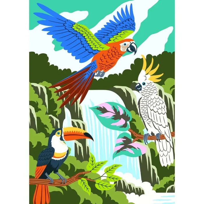 Tropical Birds 99 Piece Mini Jigsaw Puzzle Puzzledly - for just $9.99! 