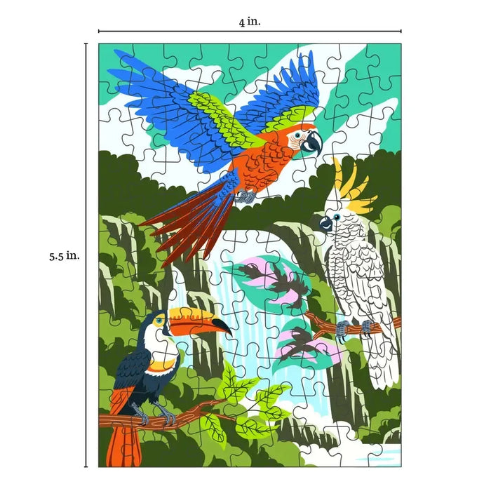 Tropical Birds 99 Piece Mini Jigsaw Puzzle Puzzledly - for just $9.99! 